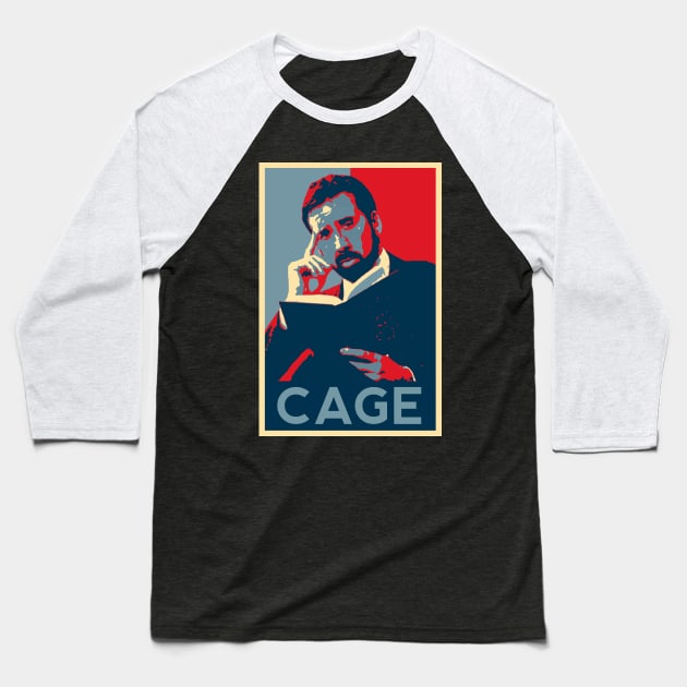 Cage Baseball T-Shirt by dolanjaran